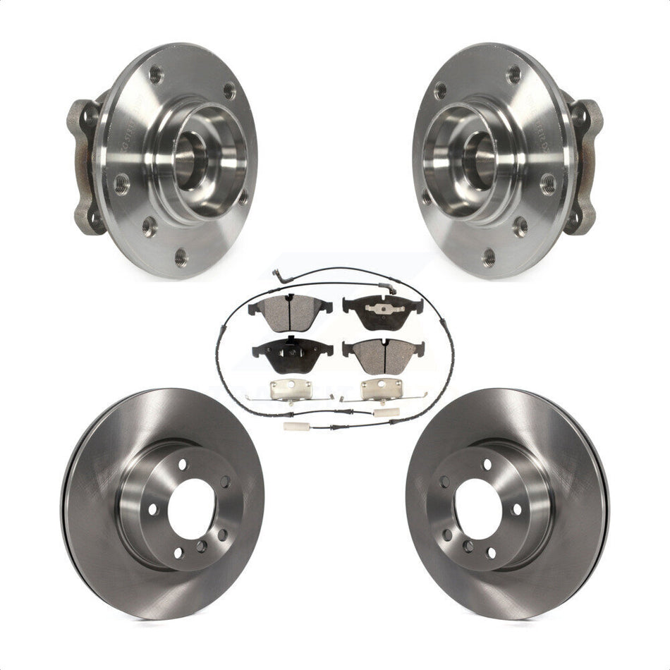 Front Hub Bearing Assembly With Disc Brake Rotors And Ceramic Pads Kit For 2013-2015 BMW X1 xDrive28i with AWD KBB-100703