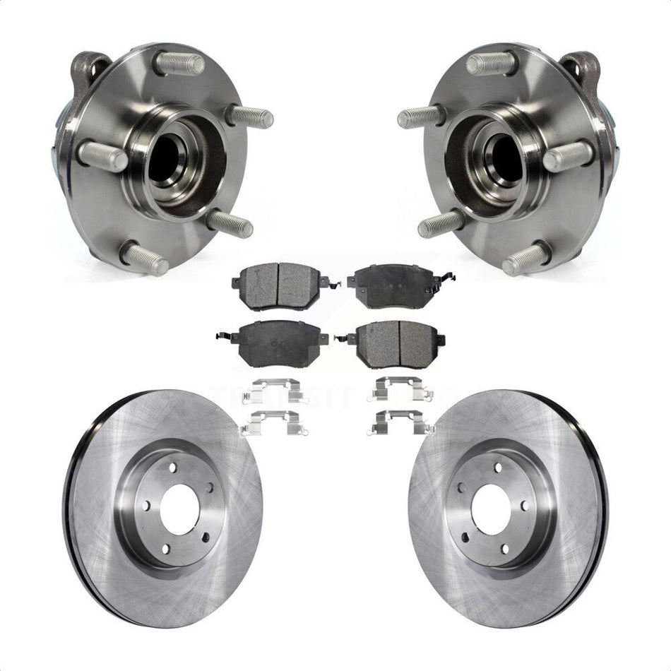 Front Hub Bearing Assembly With Disc Brake Rotors And Ceramic Pads Kit For INFINITI FX35 RWD KBB-100704