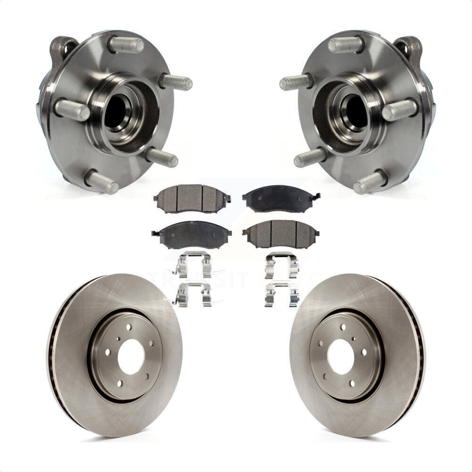 Front Hub Bearing Assembly With Disc Brake Rotors And Ceramic Pads Kit For Infiniti FX35 FX37 QX70 INFINITI KBB-100707