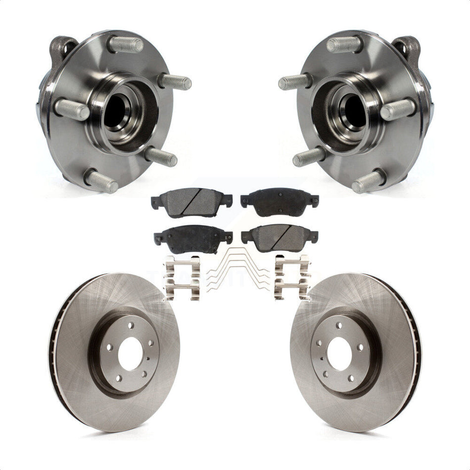 Front Hub Bearing Assembly With Disc Brake Rotors And Ceramic Pads Kit For INFINITI G37 G35 Q60 KBB-100708