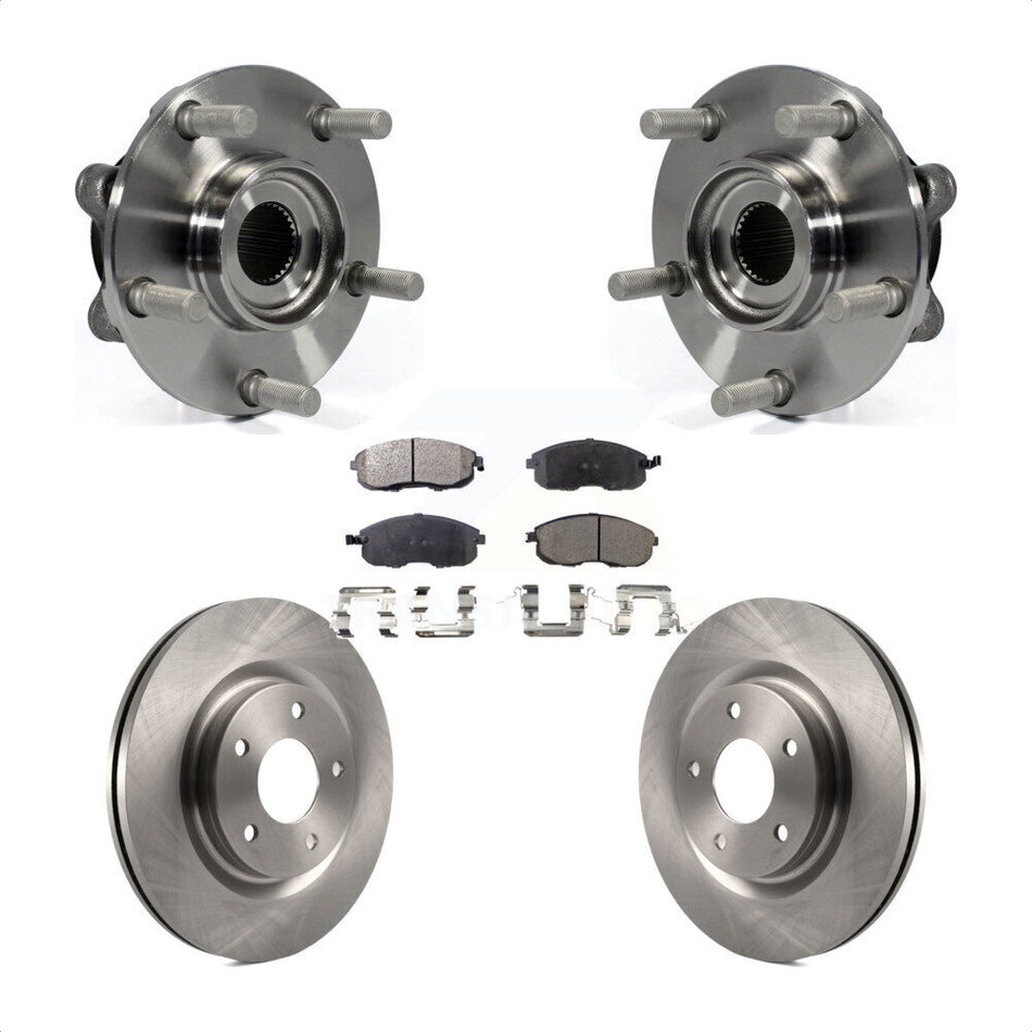 Front Hub Bearing Assembly With Disc Brake Rotors And Ceramic Pads Kit For Nissan Juke KBB-100719