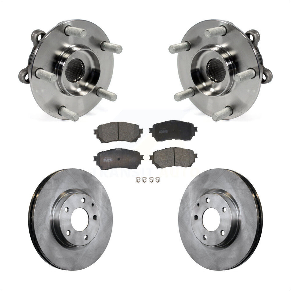Front Hub Bearing Assembly With Disc Brake Rotors And Ceramic Pads Kit For Mazda 6 KBB-100728