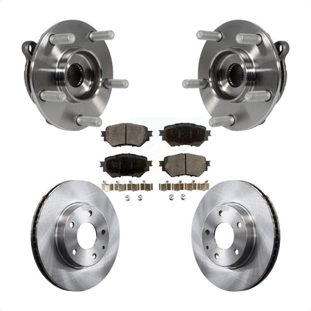 Front Hub Bearing Assembly Disc Brake Rotors And Ceramic Pads Kit For Mazda 3 Sport KBB-100738