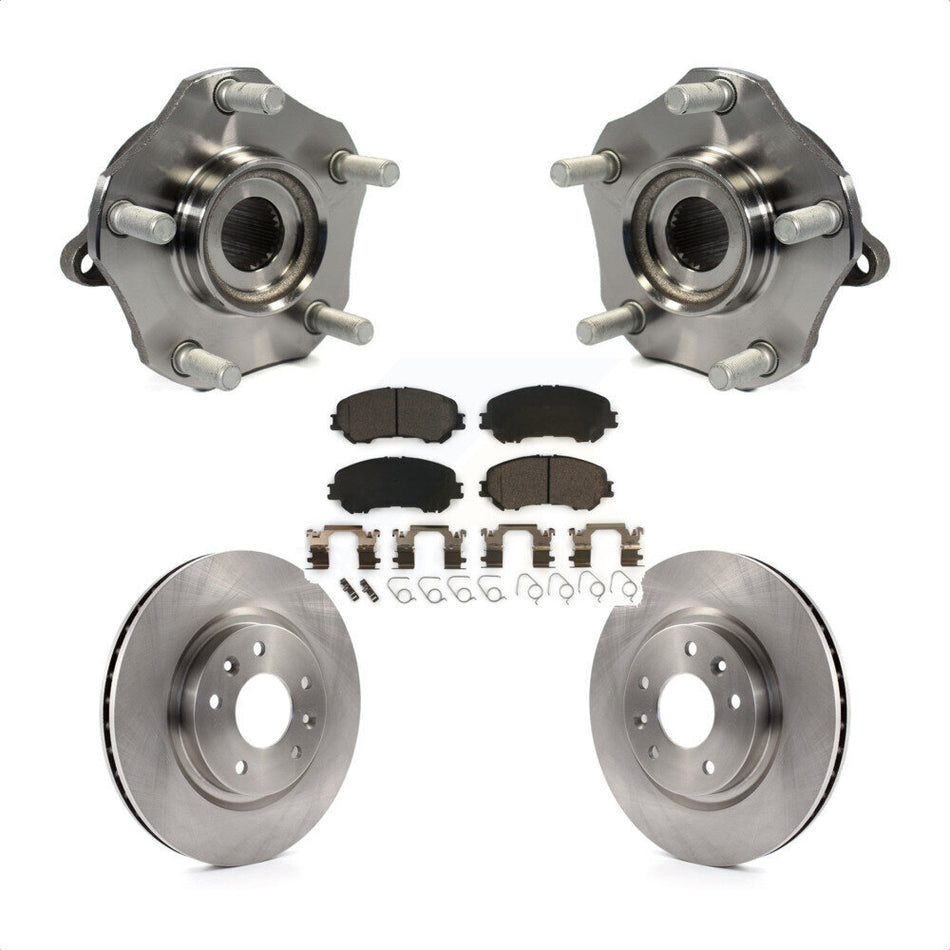 Front Hub Bearing Assembly With Disc Brake Rotors And Ceramic Pads Kit For Nissan Rogue Sport Qashqai KBB-100739