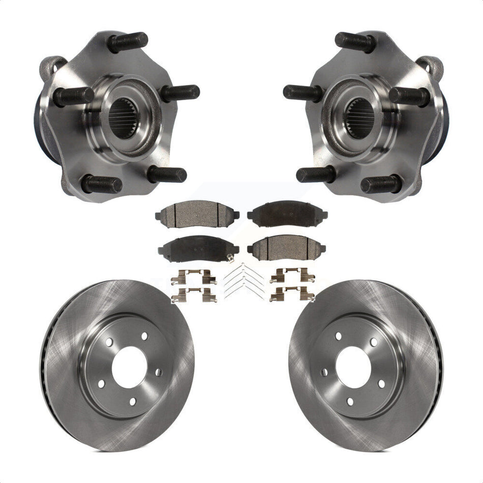 Front Hub Bearing Assembly With Disc Brake Rotors And Ceramic Pads Kit For Nissan NV200 Leaf Chevrolet City Express LEAF KBB-100743