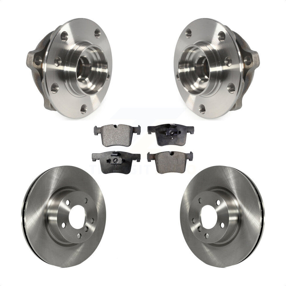 Front Hub Bearing Assembly With Disc Brake Rotors And Ceramic Pads Kit For BMW X3 X4 KBB-100761