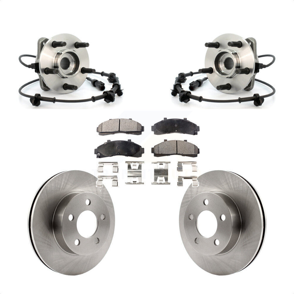 Front Hub Bearing Assembly With Disc Brake Rotors And Ceramic Pads Kit For Ford Ranger Mazda B3000 B4000 KBB-100775