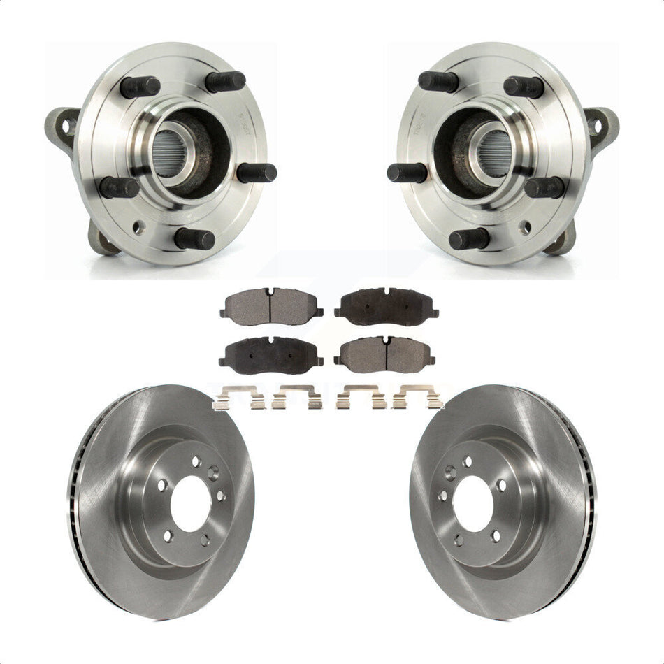 Front Hub Bearing Assembly With Disc Brake Rotors And Ceramic Pads Kit For Land Rover Range Sport LR3 KBB-100846