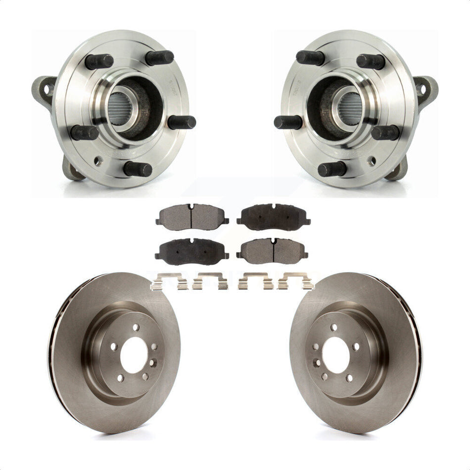 Front Hub Bearing Assembly With Disc Brake Rotors And Ceramic Pads Kit For 2006-2007 Land Rover Range Sport Supercharged KBB-100847