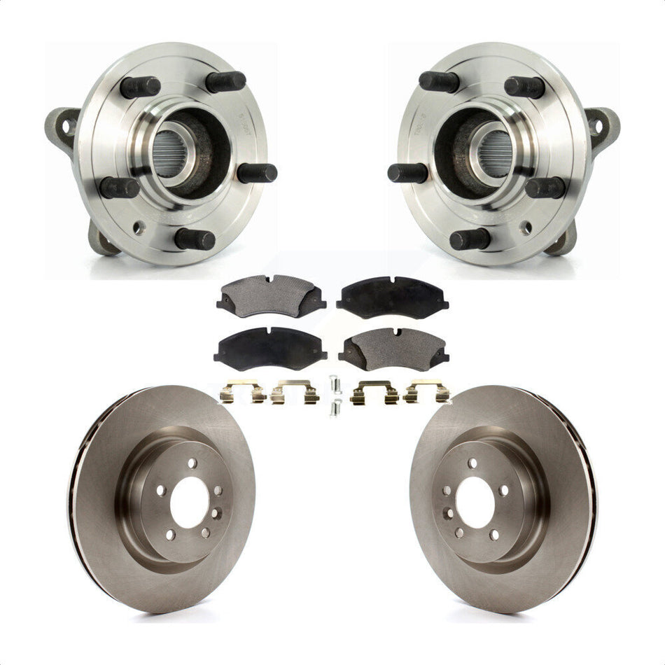 Front Hub Bearing Assembly With Disc Brake Rotors And Ceramic Pads Kit For Land Rover Range Sport LR4 KBB-100848