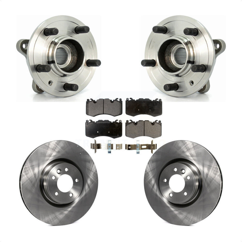 Front Hub Bearing Assembly With Disc Brake Rotors And Ceramic Pads Kit For 2010-2013 Land Rover Range Sport Supercharged KBB-100849