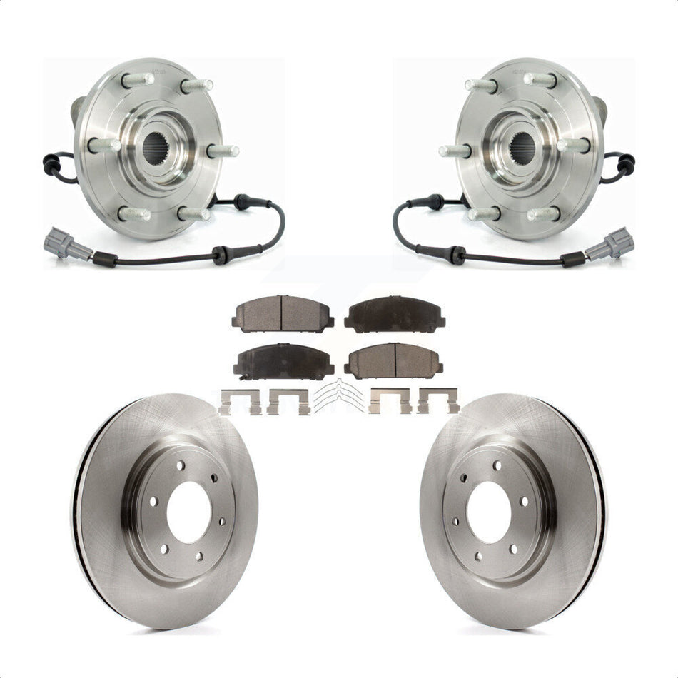 Front Hub Bearing Assembly With Disc Brake Rotors And Ceramic Pads Kit For Nissan Titan Armada Infiniti QX56 INFINITI TITAN KBB-100904