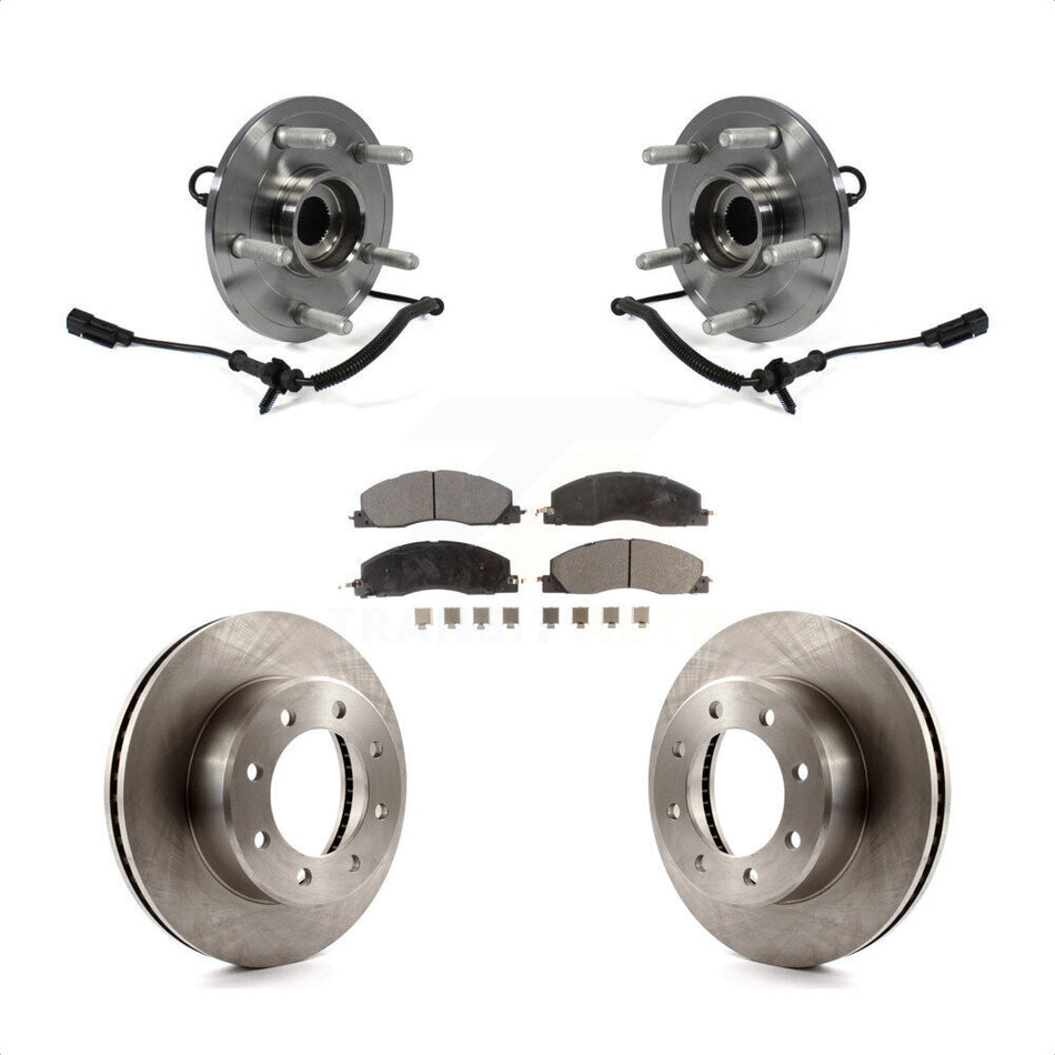 Front Hub Bearing Assembly With Disc Brake Rotors And Ceramic Pads Kit For 2012 Ram 1500 8 Lug Wheels KBB-100928