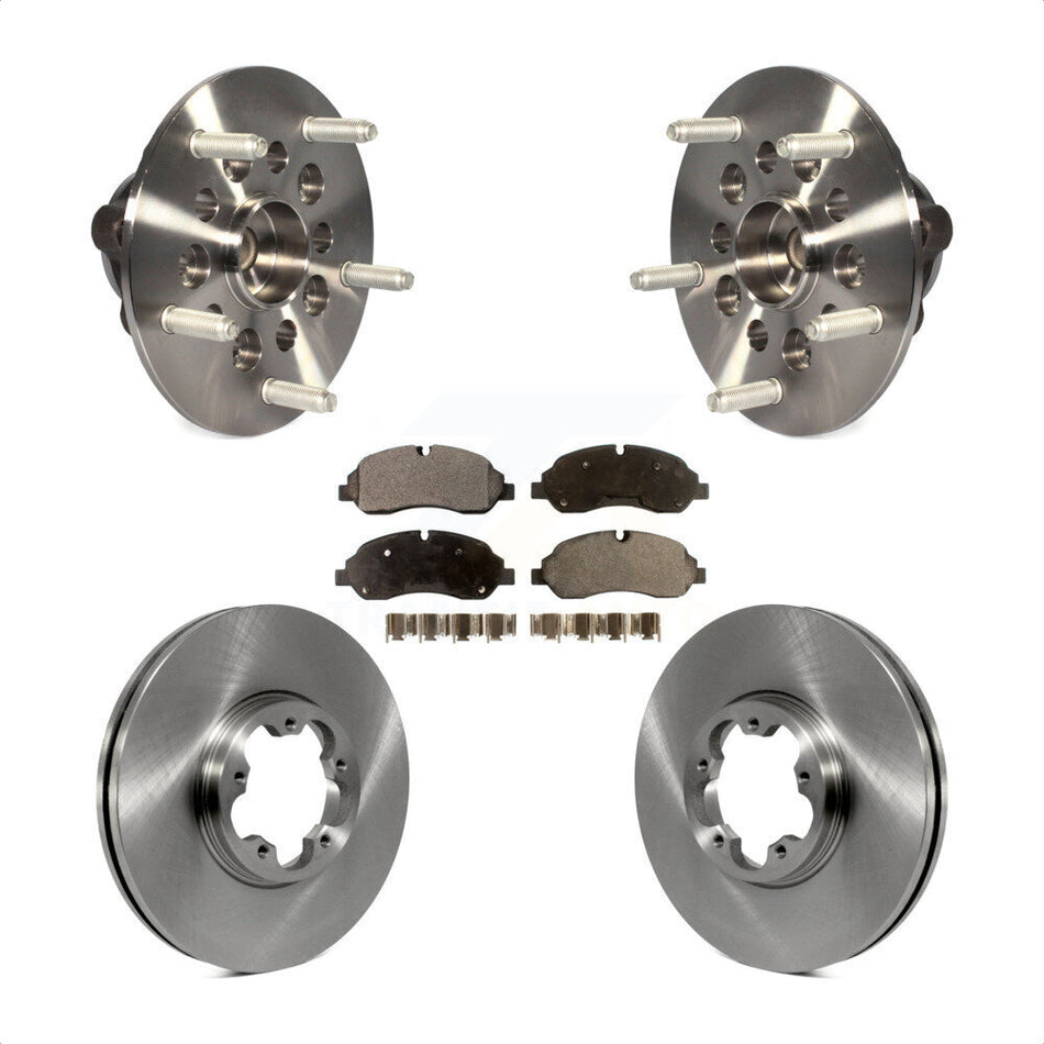 Front Hub Bearing Assembly With Disc Brake Rotors And Ceramic Pads Kit For Ford Transit-250 Transit-150 5 Lug Wheels Without 4600 Lb Axle KBB-100929