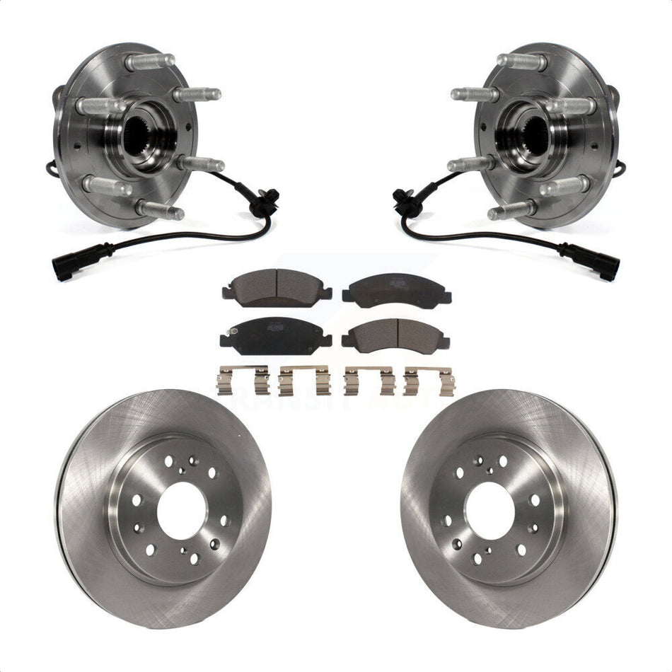 Front Hub Bearing Assembly With Disc Brake Rotors And Ceramic Pads Kit For Chevrolet Silverado 1500 GMC Sierra Tahoe Suburban Yukon Cadillac XL Escalade ESV LD 4WD KBB-100933