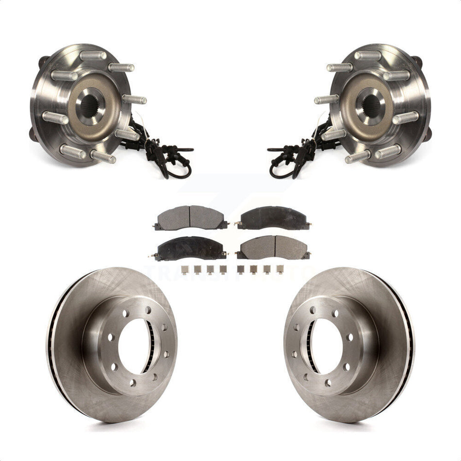 Front Hub Bearing Assembly With Disc Brake Rotors And Ceramic Pads Kit For Ram 2500 3500 KBB-100935