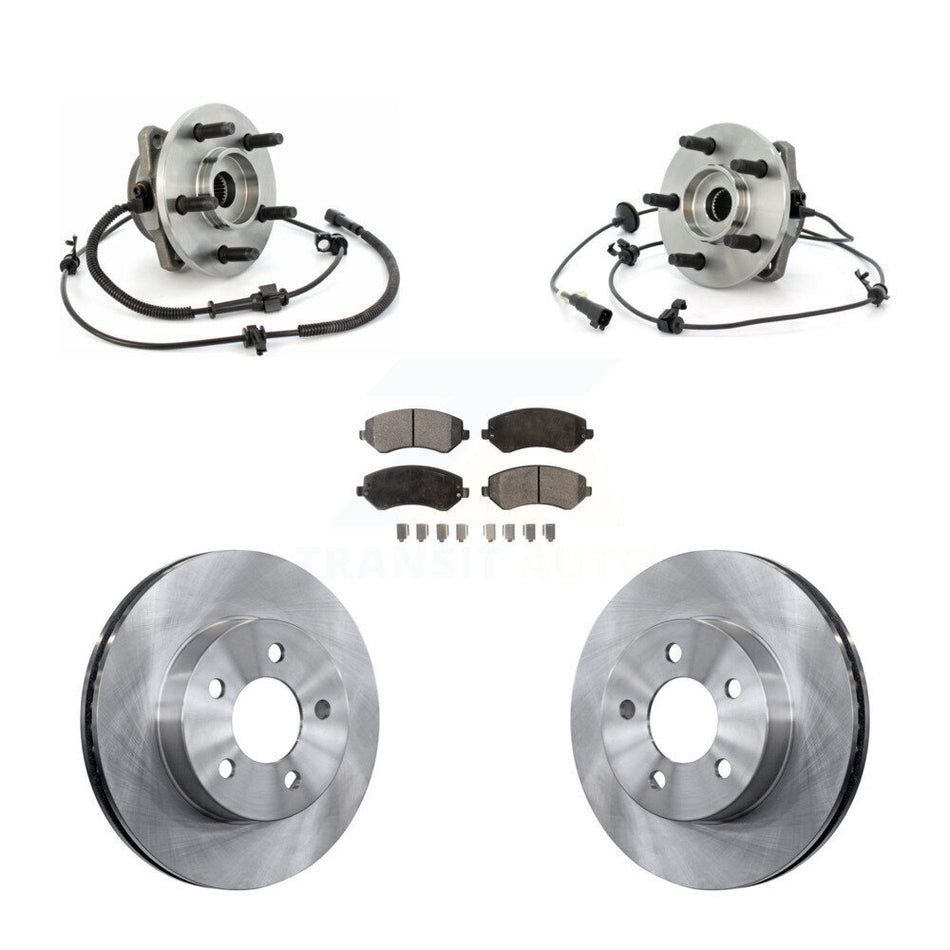 Front Hub Bearing Assembly With Disc Brake Rotors And Ceramic Pads Kit For Jeep Liberty KBB-100950