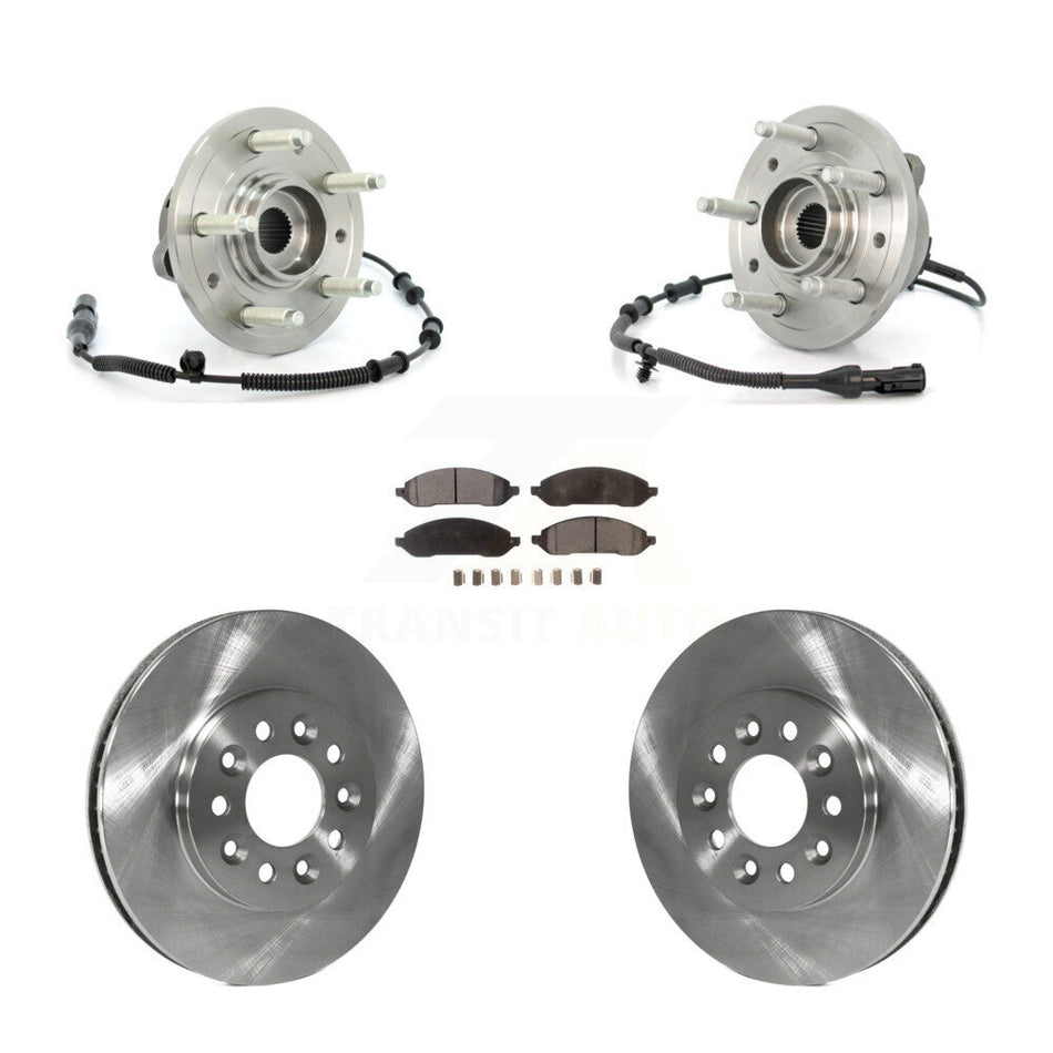 Front Hub Bearing Assembly With Disc Brake Rotors And Ceramic Pads Kit For 2004-2007 Ford Freestar Mercury Monterey KBB-100951