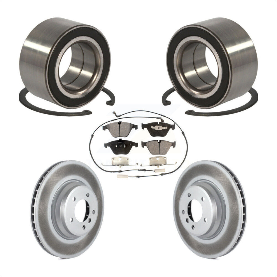 Front Wheel Bearing With Coated Disc Brake Rotors And Ceramic Pads Kit For BMW 335i xDrive 335xi KBB-102003