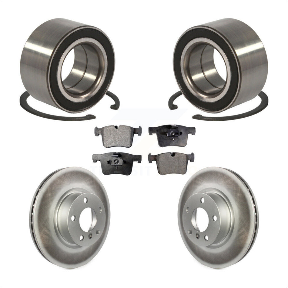 Front Wheel Bearing With Coated Disc Brake Rotors And Ceramic Pads Kit For 2011-2012 BMW X3 KBB-102006
