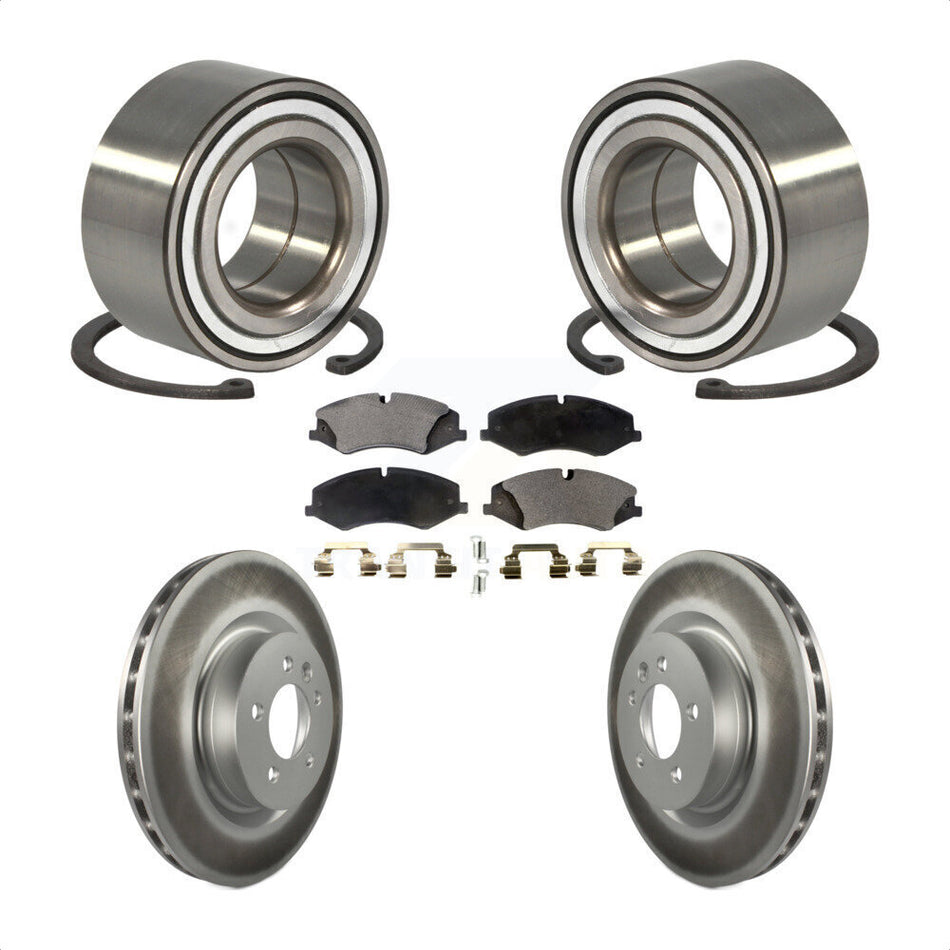 Front Wheel Bearing With Coated Disc Brake Rotors And Ceramic Pads Kit For Land Rover Range Sport Discovery KBB-102008