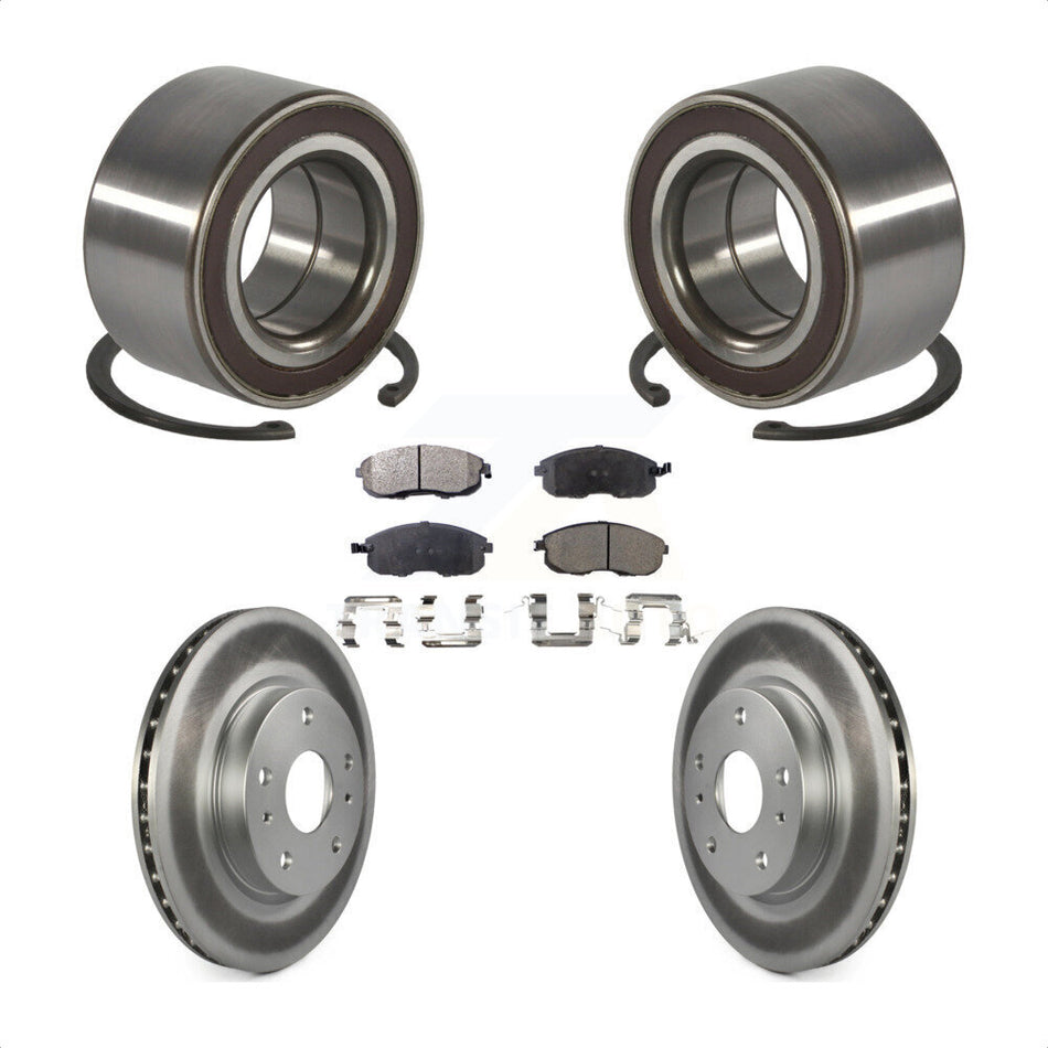 Front Wheel Bearing With Coated Disc Brake Rotors And Ceramic Pads Kit For Suzuki SX4 Crossover KBB-102088