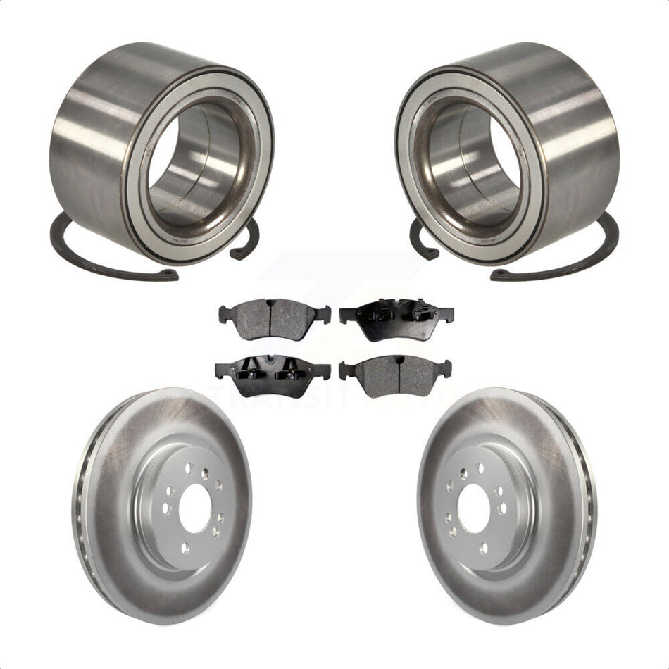 Front Wheel Bearing With Coated Disc Brake Rotors And Ceramic Pads Kit For Mercedes-Benz ML350 R350 ML500 ML320 R500 R320 KBB-102147