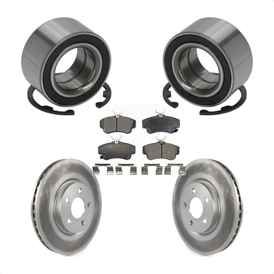 Front Wheel Bearing With Coated Disc Brake Rotors And Ceramic Pads Kit For Chrysler PT Cruiser KBB-102149