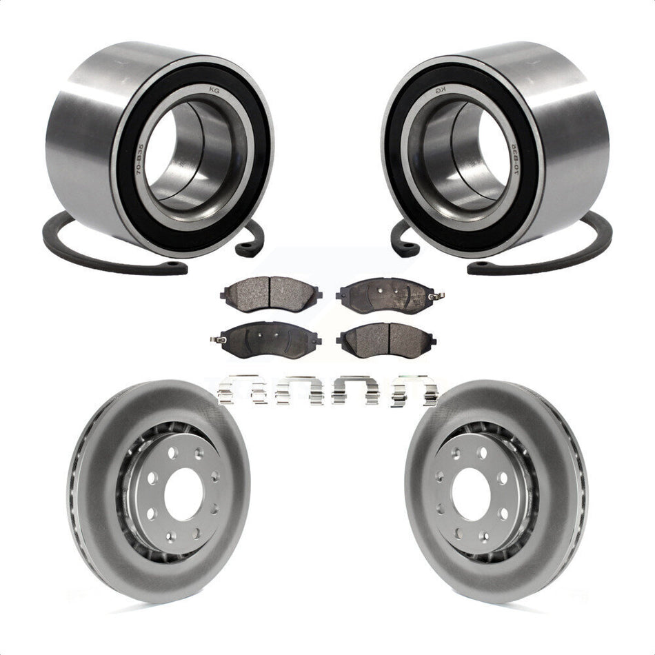 Front Wheel Bearing With Coated Disc Brake Rotors And Ceramic Pads Kit For Chevrolet Aveo Spark Aveo5 Pontiac G3 Suzuki Wave Wave5 Swift+ KBB-102157