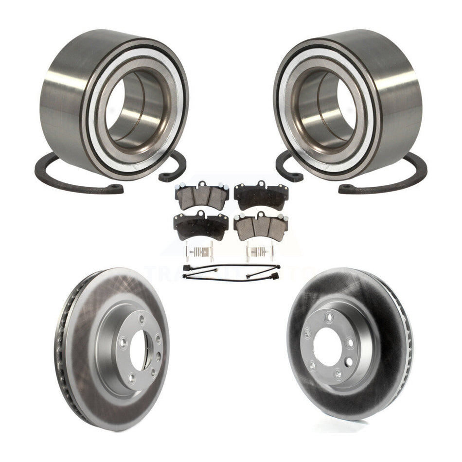 Front Wheel Bearing With Coated Disc Brake Rotors And Ceramic Pads Kit For Audi Q7 Porsche Cayenne Volkswagen Touareg KBB-102163