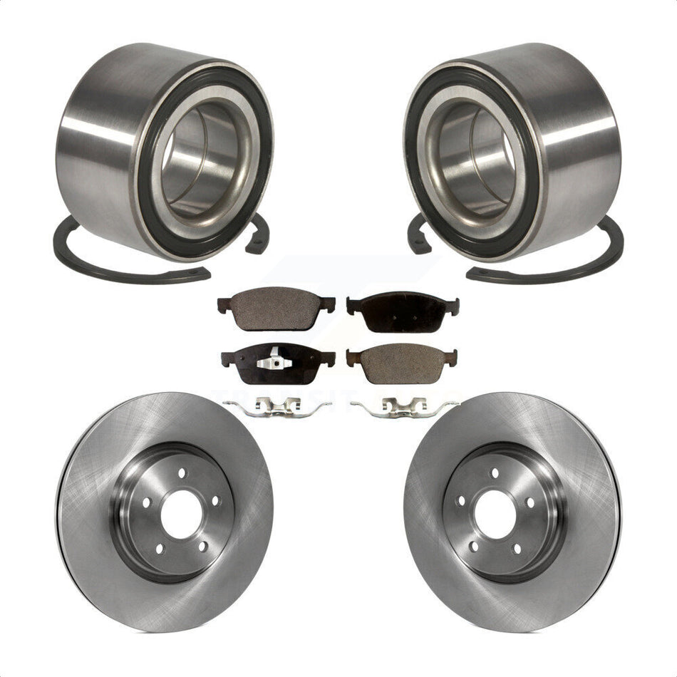 Front Wheel Bearing With Disc Brake Rotors And Semi-Metallic Pads Kit For Ford Focus ST KBB-102434