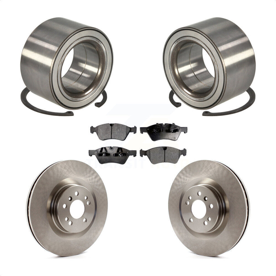 Front Wheel Bearing With Disc Brake Rotors And Semi-Metallic Pads Kit For Mercedes-Benz ML350 R350 ML320 ML550 KBB-102474