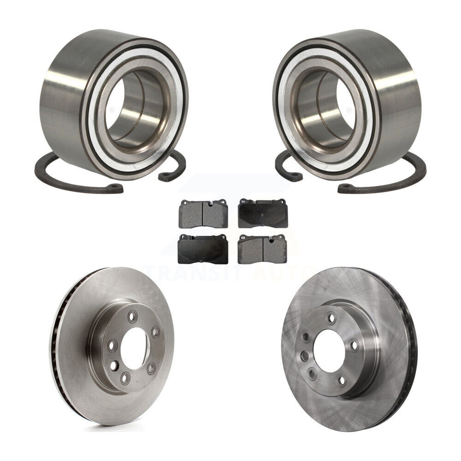 Front Wheel Bearing With Disc Brake Rotors And Semi-Metallic Pads Kit For Volkswagen Touareg KBB-102495