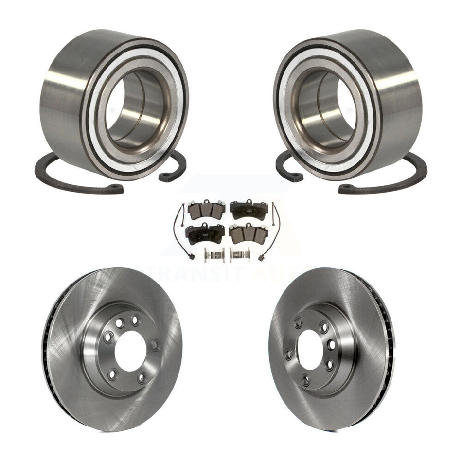 Front Wheel Bearing With Disc Brake Rotors And Semi-Metallic Pads Kit For Audi Q7 Porsche Cayenne Volkswagen Touareg KBB-102497