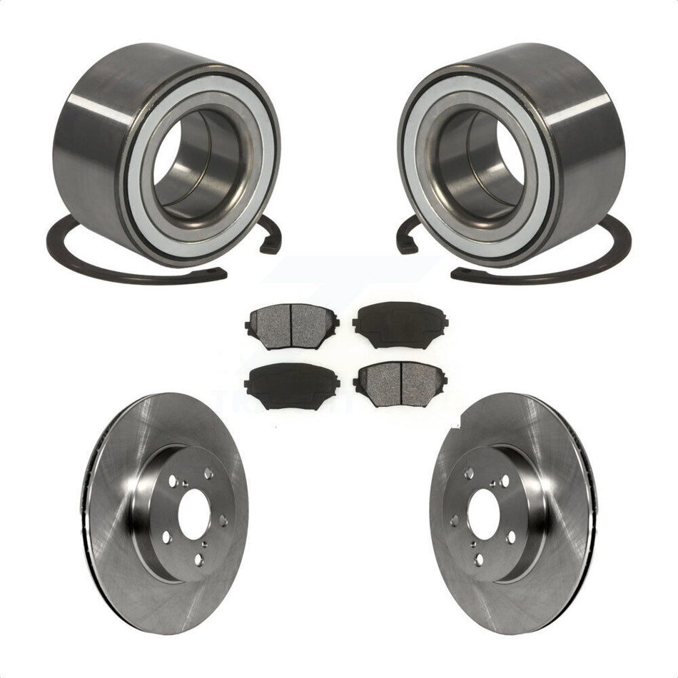 Front Wheel Bearing With Disc Brake Rotors And Semi-Metallic Pads Kit For 2001-2003 Toyota RAV4 BATTERY EV (EV BEV) engine KBB-102510