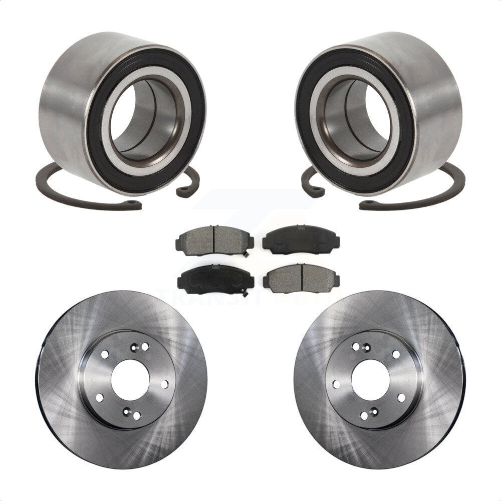 Front Wheel Bearing Brake Rotor Pads Kit For Honda Accord With 282mm Diameter KBB-102662