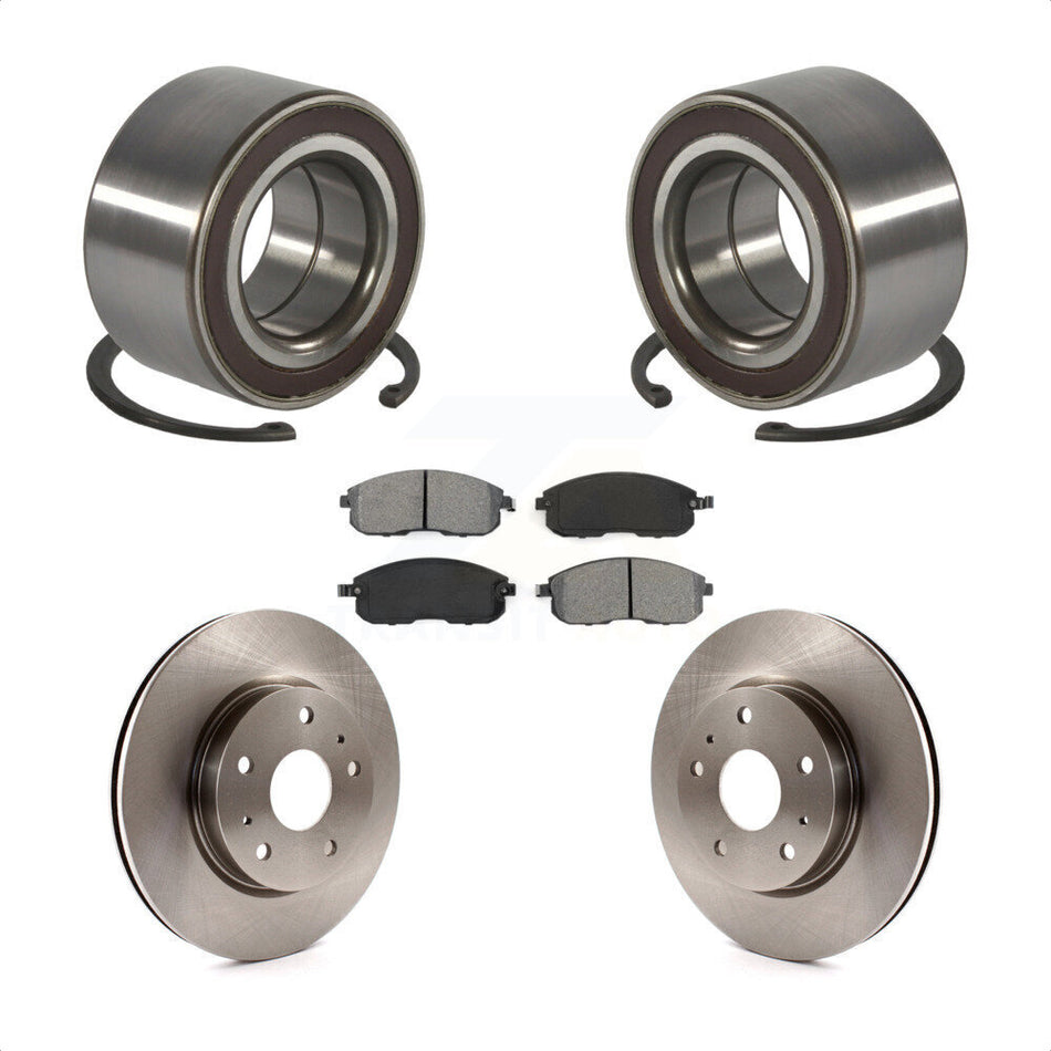 Front Wheel Bearing With Disc Brake Rotors And Semi-Metallic Pads Kit For Suzuki SX4 Crossover KBB-102774
