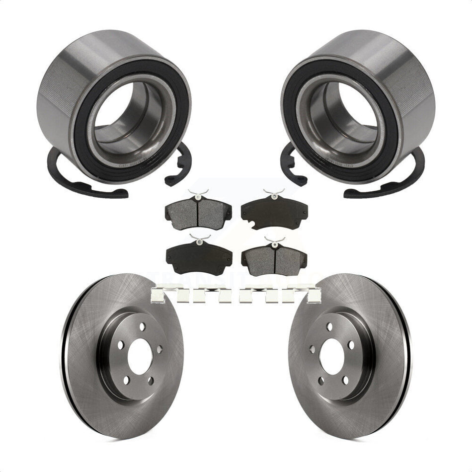 Front Wheel Bearing With Disc Brake Rotors And Semi-Metallic Pads Kit For Chrysler PT Cruiser KBB-102830