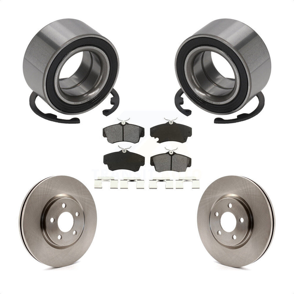 Front Wheel Bearing With Disc Brake Rotors And Semi-Metallic Pads Kit For Chrysler PT Cruiser Dodge Neon KBB-102831