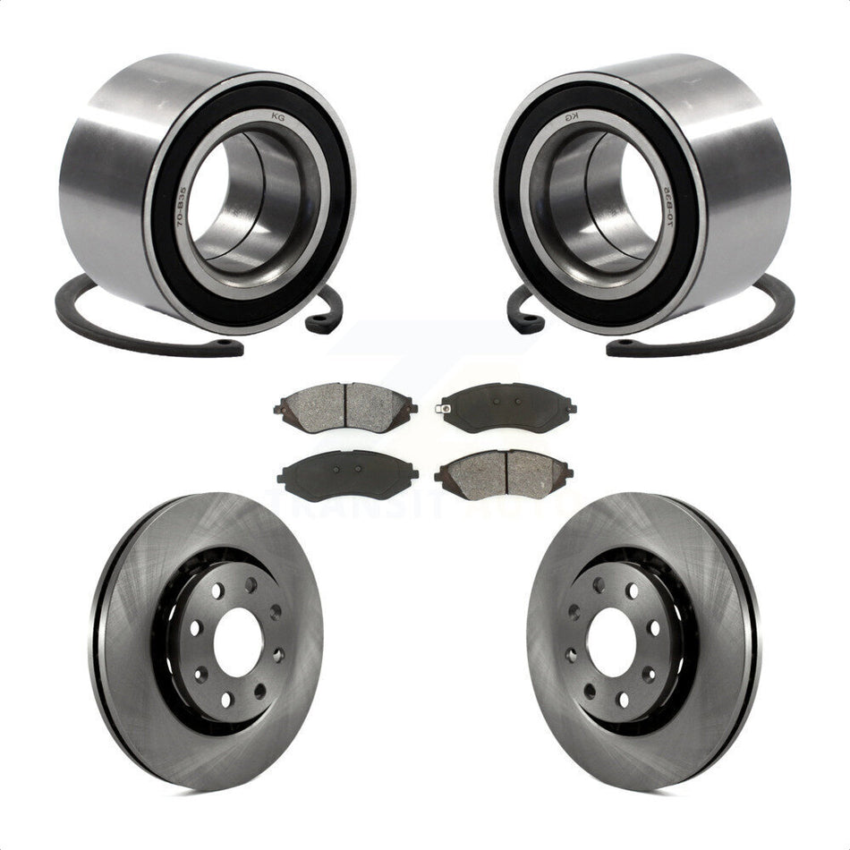 Front Wheel Bearing With Disc Brake Rotors And Semi-Metallic Pads Kit For Chevrolet Aveo Spark Aveo5 Pontiac G3 Suzuki Wave Wave5 Swift+ KBB-102845