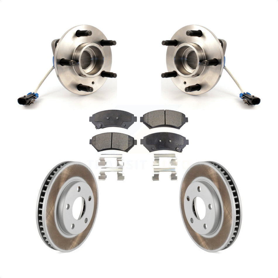 Front Hub Bearing Coat Brake Rotor Pads Kit For Buick LeSabre Century Pontiac Grand Prix Chevrolet Venture Regal Oldsmobile Montana Bonneville Intrigue Silhouette Trans Sport KBB-103479