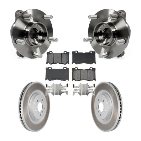 Front Hub Bearing Coated Brake Rotor Pads Kit For INFINITI Q50 Q60 M37 FX50 QX70 Q70 Q70L KBB-104208