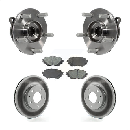 Front Hub Bearing Assembly Coated Disc Brake Rotors And Pads Kit For Mazda 3 Sport KBB-104229