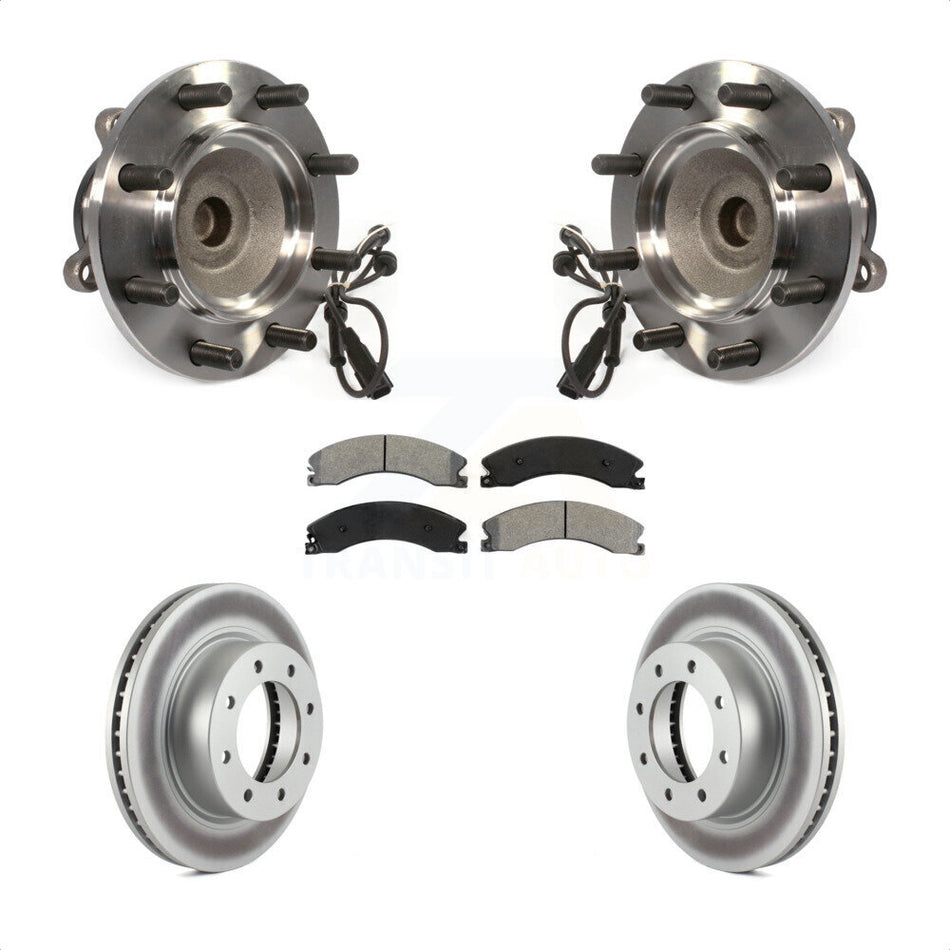 Front Hub Bearing Assembly With Coated Disc Brake Rotors And Semi-Metallic Pads Kit For Nissan NV2500 NV3500 NV1500 KBB-104362