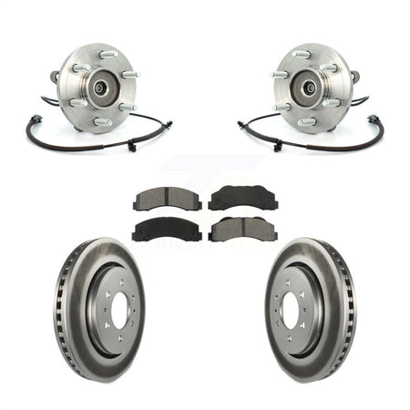 Front Hub Bearing Coated Brake Rotor Pads Kit For Ford F-150 Expedition Lincoln Navigator KBB-104363