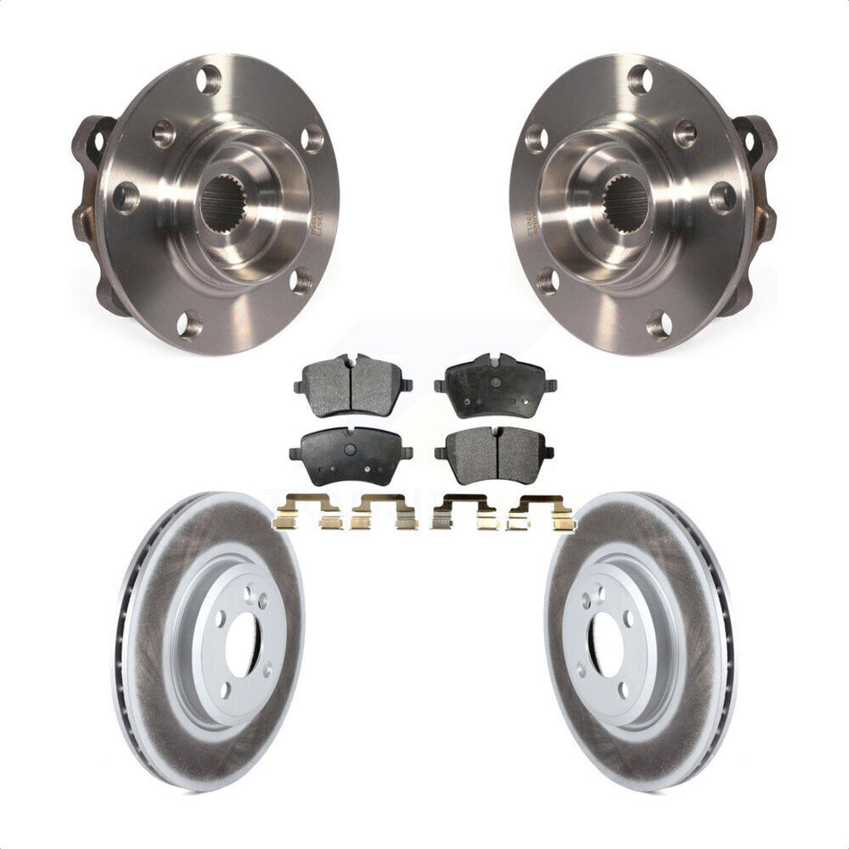 Front Hub Bearing Assembly With Coated Disc Brake Rotors And Ceramic Pads Kit For Mini Cooper Countryman KBB-104418