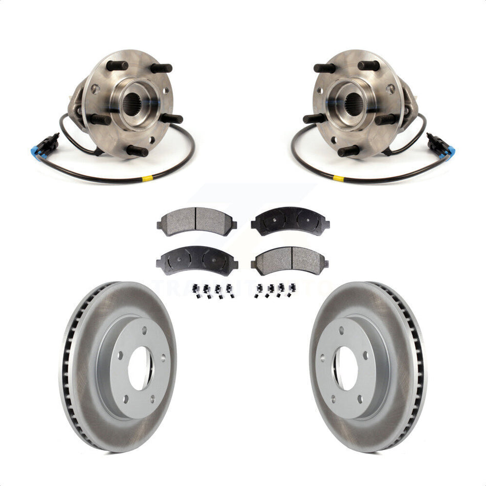 Front Hub Bearing Assembly With Coated Disc Brake Rotors And Ceramic Pads Kit For Chevrolet S10 Blazer GMC Sonoma Jimmy Oldsmobile Bravada Isuzu Hombre KBB-104454