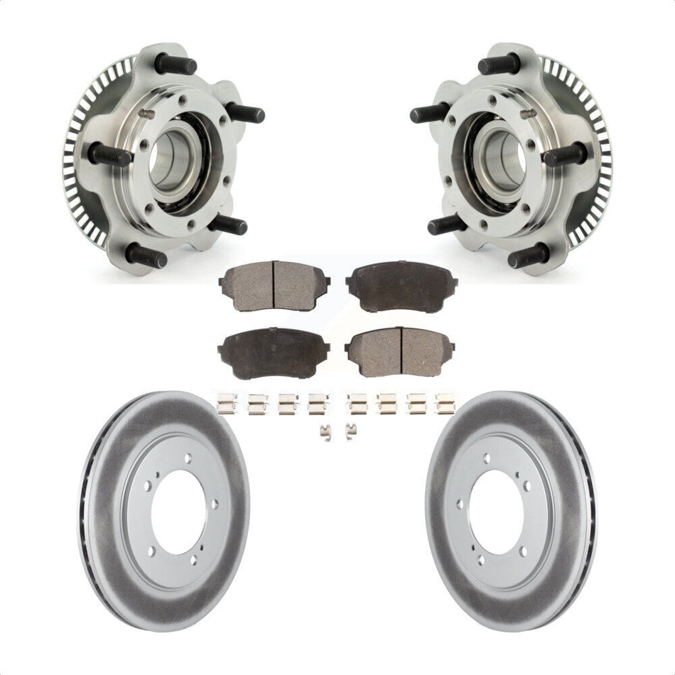 Front Hub Bearing Assembly With Coated Disc Brake Rotors And Ceramic Pads Kit For Suzuki XL-7 Grand Vitara KBB-104483