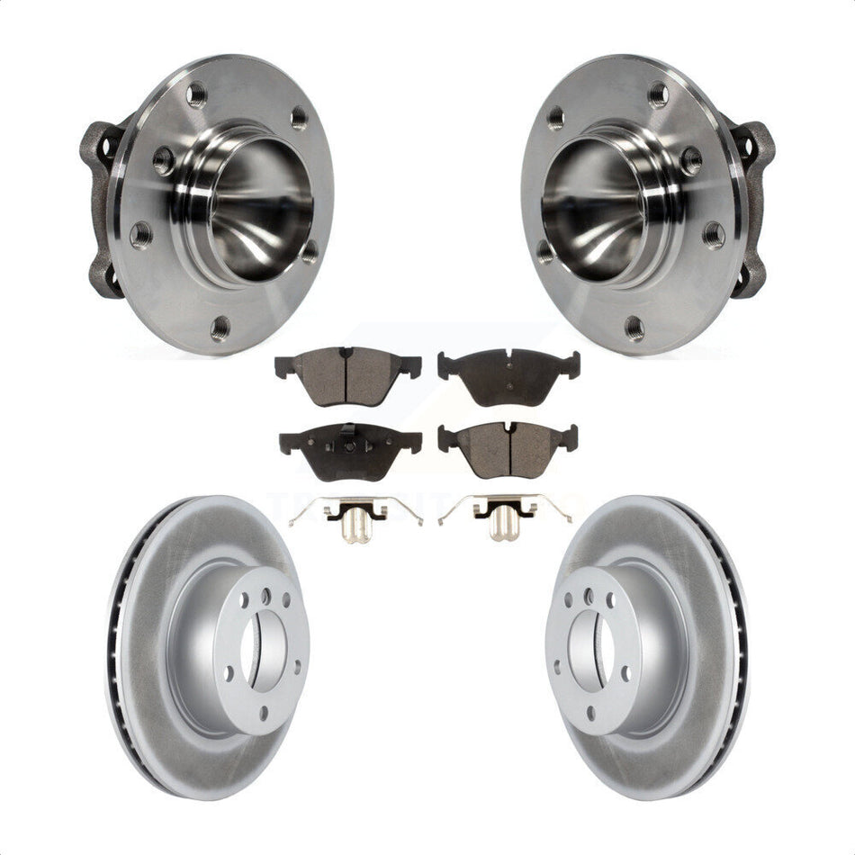 Front Hub Bearing Assembly With Coated Disc Brake Rotors And Ceramic Pads Kit For BMW 328i 325i 128i 323i KBB-104560