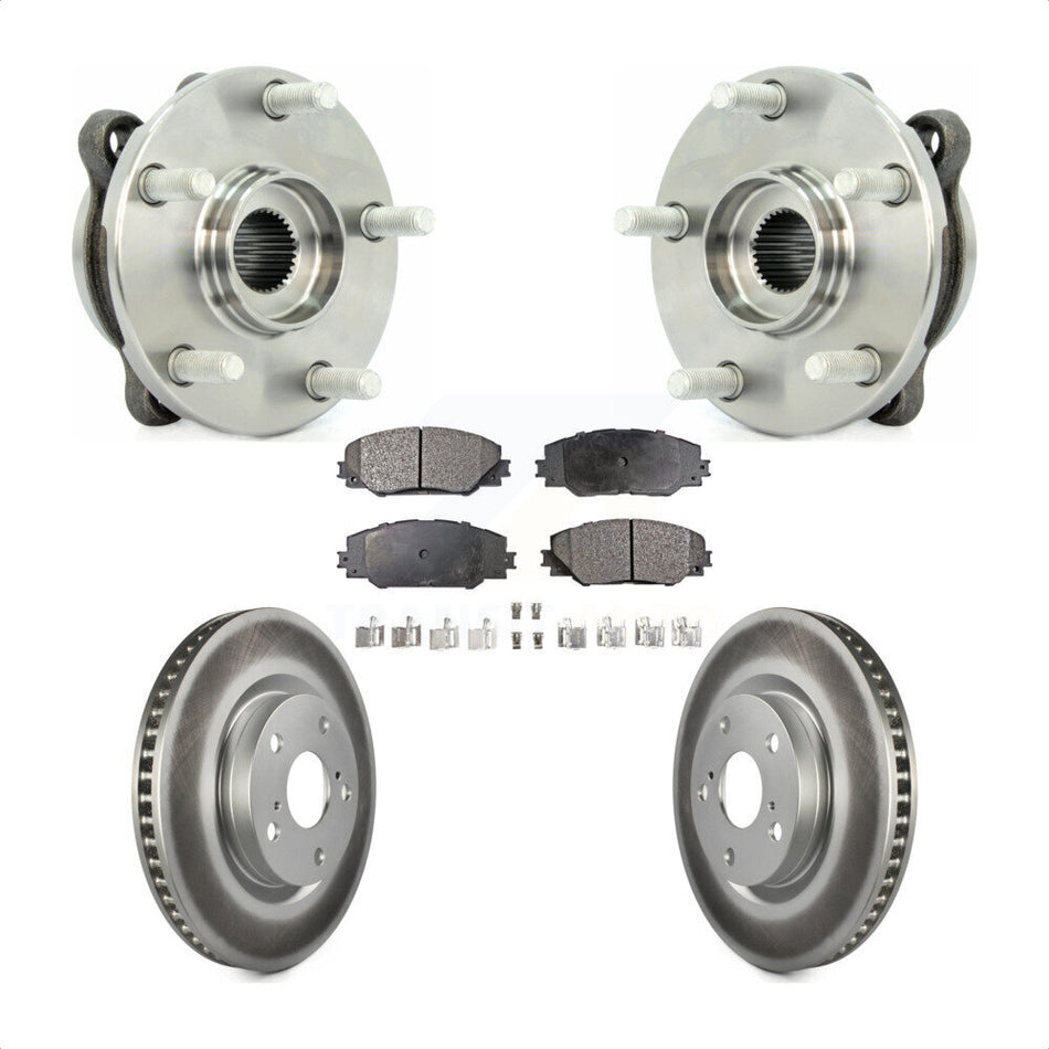Front Hub Bearing Assembly With Coated Disc Brake Rotors And Ceramic Pads Kit For Toyota RAV4 Scion tC Mirai KBB-104573